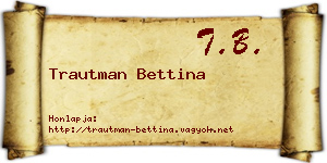 Trautman Bettina névjegykártya