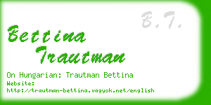 bettina trautman business card